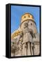 Hungary, Budapest. Fisherman's Bastion and statue of Janos Hunyadi.-Tom Haseltine-Framed Stretched Canvas