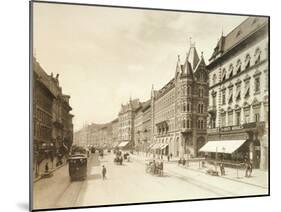 Hungary, Budapest, Streetscape and Danube River-null-Mounted Giclee Print