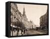 Hungary, Budapest, Streetscape and Danube River-null-Framed Stretched Canvas