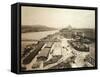 Hungary, Budapest, Streetscape and Danube River-null-Framed Stretched Canvas