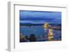 Hungary, Budapest, Twilight Danube-Rob Tilley-Framed Photographic Print