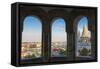 Hungary, Budapest. View from inside Fisherman's Bastion.-Tom Haseltine-Framed Stretched Canvas