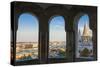 Hungary, Budapest. View from inside Fisherman's Bastion.-Tom Haseltine-Stretched Canvas