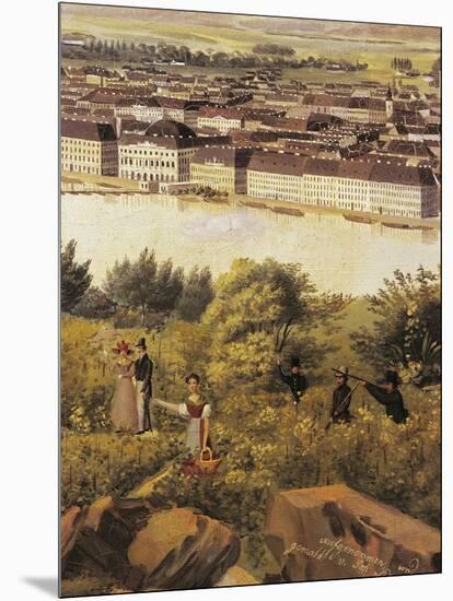 Hungary, Budapest, View of Budapest from a Slope of Mount St Gerard, Detail-null-Mounted Giclee Print