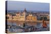 Hungary, Budapest. View of Hungary's Parliament, built between 1884-1902-Tom Haseltine-Stretched Canvas