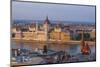 Hungary, Budapest. View of Hungary's Parliament, built between 1884-1902-Tom Haseltine-Mounted Photographic Print