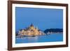 Hungary, Central Hungary, Budapest. Chain Bridge and the Hungarian Parliament Building on the Danub-Nick Ledger-Framed Photographic Print