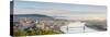Hungary, Central Hungary, Budapest. Sunrise over Budapest and the Danube from Gellert Hill.-Nick Ledger-Stretched Canvas