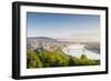 Hungary, Central Hungary, Budapest. Sunrise over Budapest and the Danube from Gellert Hill.-Nick Ledger-Framed Photographic Print