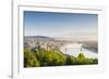 Hungary, Central Hungary, Budapest. Sunrise over Budapest and the Danube from Gellert Hill.-Nick Ledger-Framed Photographic Print