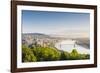 Hungary, Central Hungary, Budapest. Sunrise over Budapest and the Danube from Gellert Hill.-Nick Ledger-Framed Photographic Print