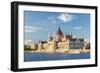 Hungary, Central Hungary, Budapest. The Hungarian Parliament Building on the Danube River.-Nick Ledger-Framed Photographic Print