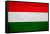 Hungary Flag Design with Wood Patterning - Flags of the World Series-Philippe Hugonnard-Framed Stretched Canvas