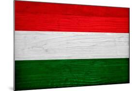 Hungary Flag Design with Wood Patterning - Flags of the World Series-Philippe Hugonnard-Mounted Art Print
