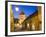 Hungary, Kšszeg, Town Gate, Lantern, Night-Rainer Mirau-Framed Photographic Print