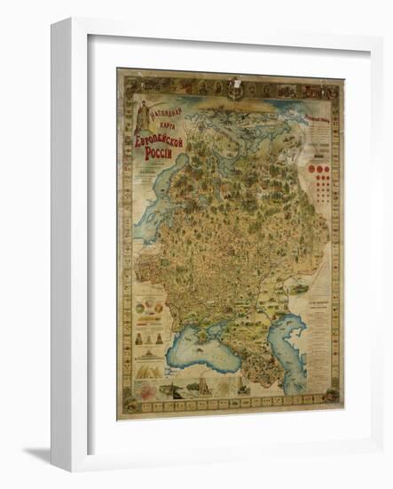 Hungary Map, Warsaw, 1903-null-Framed Giclee Print