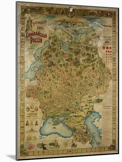 Hungary Map, Warsaw, 1903-null-Mounted Giclee Print