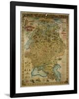 Hungary Map, Warsaw, 1903-null-Framed Giclee Print