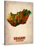 Hungary Watercolor Poster-NaxArt-Stretched Canvas