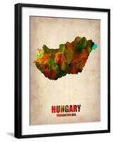 Hungary Watercolor Poster-NaxArt-Framed Art Print