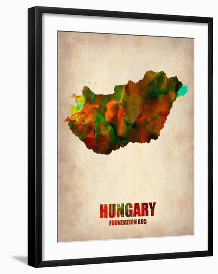 Hungary Watercolor Poster-NaxArt-Framed Art Print