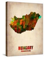 Hungary Watercolor Poster-NaxArt-Stretched Canvas