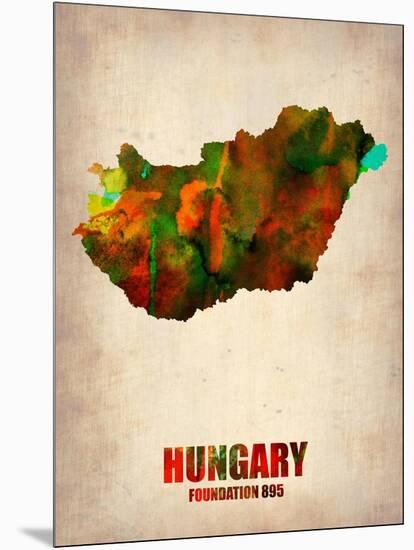 Hungary Watercolor Poster-NaxArt-Mounted Art Print