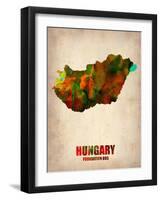 Hungary Watercolor Poster-NaxArt-Framed Art Print