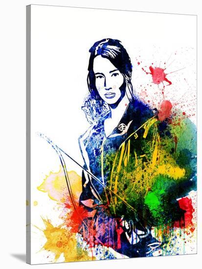 Hunger Games Watercolor-Jack Hunter-Stretched Canvas