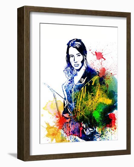 Hunger Games Watercolor-Jack Hunter-Framed Art Print