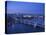 Hungerford Bridge and River Thames, London, England-Jon Arnold-Stretched Canvas