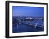 Hungerford Bridge and River Thames, London, England-Jon Arnold-Framed Photographic Print