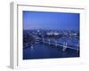 Hungerford Bridge and River Thames, London, England-Jon Arnold-Framed Photographic Print