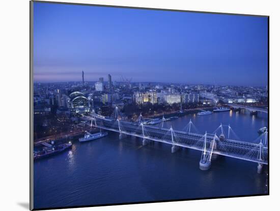 Hungerford Bridge and River Thames, London, England-Jon Arnold-Mounted Photographic Print