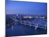 Hungerford Bridge and River Thames, London, England-Jon Arnold-Mounted Photographic Print