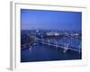 Hungerford Bridge and River Thames, London, England-Jon Arnold-Framed Photographic Print