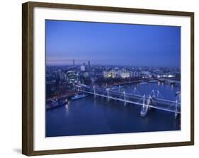 Hungerford Bridge and River Thames, London, England-Jon Arnold-Framed Photographic Print