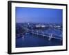 Hungerford Bridge and River Thames, London, England-Jon Arnold-Framed Photographic Print
