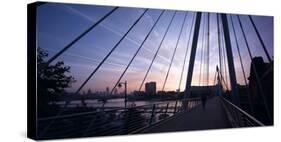 Hungerford Bridge at Dawn, London-Richard Bryant-Stretched Canvas