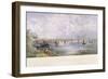 Hungerford Bridge, Charing Cross, London, 1863-null-Framed Giclee Print