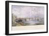 Hungerford Bridge, Charing Cross, London, 1863-null-Framed Giclee Print