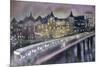 Hungerford Bridge, from the South Bank, 1995-Sophia Elliot-Mounted Giclee Print