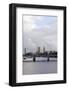 Hungerford Foot Bridge across the Thames, London, England, Uk-Axel Schmies-Framed Photographic Print