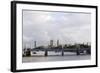 Hungerford Foot Bridge across the Thames, London, England, Uk-Axel Schmies-Framed Photographic Print