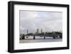 Hungerford Foot Bridge across the Thames, London, England, Uk-Axel Schmies-Framed Photographic Print