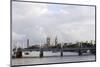 Hungerford Foot Bridge across the Thames, London, England, Uk-Axel Schmies-Mounted Photographic Print