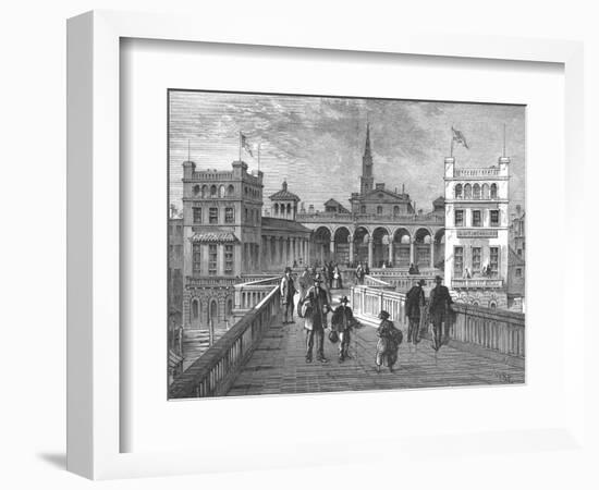 Hungerford Market from the Bridge, 1850-null-Framed Giclee Print