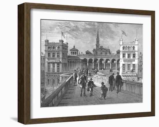 Hungerford Market from the Bridge, 1850-null-Framed Giclee Print