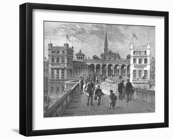 Hungerford Market from the Bridge, 1850-null-Framed Giclee Print