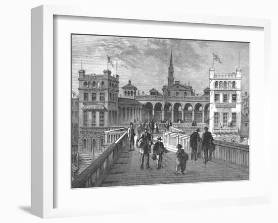 Hungerford Market from the Bridge, 1850-null-Framed Giclee Print